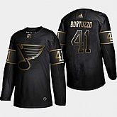 Blues 41 Robert Bortuzzo Black Gold Adidas Jersey,baseball caps,new era cap wholesale,wholesale hats